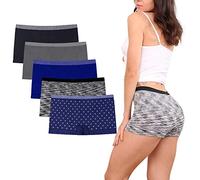 R RUXIA Lot de 5 boxers sans couture pour femme avec couverture complète pour le sommeil et l'entraînement - - XX-Large