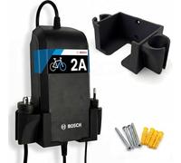 R-Satz Shop Support mural compatible avec chargeur de vélo électrique Bosch 2 A - Chargeur compact - E Bike 2 A, 4 A, 6 A, système intelligent - Accessoires de montage inclus