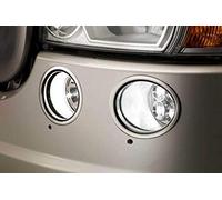 R SERIES Lot de 4 anneaux de phare antibrouillard en acier inoxydable chromé