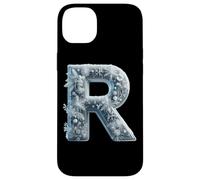 R Snowflake Lettre Winter Wonderland Frost Coque pour iPhone 14 Plus
