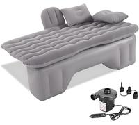 R-timer 1 Set Matelas Gonflable Voiture pour BMW 5 Series 5er Serie 5 E60 E61 F10 F11 F07 F18 G30 G31 G38 G60 G61 G68, Lit Arrière Auto Coussin de Sommeil Camping Voyage avec Pompe Électrique,Grey