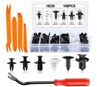 R-timer 100 Pièces Clips Fixation Voiture pour Suzuki Celerio II 2014-2021 2020, Rivets Clips Pare Chocs Garniture Portière Outils Démontage Auto Accessoire