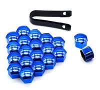 R-timer 20 Pièces Cache Ecrou pour Citroen C5 Aircross SUV 2018-2024, Écrous Cache Boulon Roue Couvre-Écrous Pneu Hexagonaux avec Jeu D'Outils Retrait,Blue-19mm