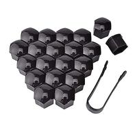R-timer 20 Pièces Cache Ecrou pour Citroen DS3 / DS DS3 2009-2016, Écrous Cache Boulon Roue Couvre-Écrous Pneu Hexagonaux avec Jeu D'Outils Retrait,Black-17mm