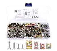 R-timer 200 Pcs Clips en U pour Voiture pour Porsche 911 Cabriolet (991 II) 2015-2018, Assortiment Vis à Tôle et Écrou Rapide Métal Fixation Panneau Porte Auto Boîte