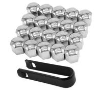 R-timer 20pcs Capuchon D'Écrou de Roue de Voiture pour Ford Kuga Titanium/Trend/Cool AB Bj.2020, Couvre-Boulon Hexagonal Brillant Protection de Jante en Plastique ABS,21mmSilver