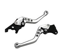 R-timer 2Pcs Levier de Frein Embrayage pour Benelli ZenZero 350 2012 2013 2014 2015 2016, Leviers de Guidon Réglables pour Moto Accessoires de Remplacement,Silver-Front Disc Rear Drum Brakes