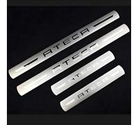 R-timer 4 Pièce Protection Seuil de Porte de Voiture pour Cupra Ateca Seat Ateca, Voiture Acier Inoxydable Plinthes de Seuil de Porte, Plinthes Autocollant