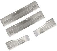 R-timer 4 Pièce Protection Seuil de Porte de Voiture pour Land Rover Range Rover EVOQUE 2013-2018, Voiture Acier Inoxydable Plinthes de Seuil de Porte, Plinthes Autocollant