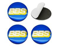 R-timer 4 Pièces Cache Moyeux Autocollants pour BBS 70mm, Badge de Jante en Aluminium 3D Étanche, Insigne Emblème Centre de Roue pour Décoration Auto