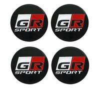 R-timer 4 Pièces Cache Moyeux Autocollants pour Toyota Corolla 86 Supra CHR Yaris Camry Prius Rav4 56mm, Badge de Jante en Aluminium 3D Étanche, Insigne Emblème Centre de Roue pour Décoration Auto