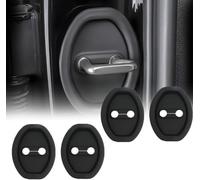 R-timer 4 Pièces Couvercle de Protection de Loquet de Porte de Voiture pour VW Multivan T7 2022-2024 2025, Amortisseur Silicone Protecteur de Serrure,Black