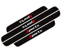R-timer 4 Pièces Protecteurs de Seuil de Porte de Voiture pour Opel Tigra 2004-2009, Set de Protection Anti-Rayures, Design Sport Noir/Rouge,A
