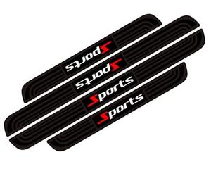 R-timer 4 Pièces Protecteurs de Seuil de Porte de Voiture pour Opel Tigra 2004-2009, Set de Protection Anti-Rayures, Design Sport Noir/Rouge,A