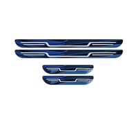 R-timer 4 Pièces Protection Seuil de Porte de Voiture pour Toyota Prius 2017-2022 2023 2024 2025, Acier Inoxydable, Baguettes Autocollantes Protecteur de Seuil de Porte,Blue