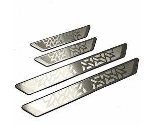 R-timer 4 Pièces Protection Seuil de Porte pour MG Marvel R 2021 2022 2023 2024 2025 2026, Plaques de Marchepied en Acier Inoxydable Anti-Rayures Couverture de Pédale,Silver