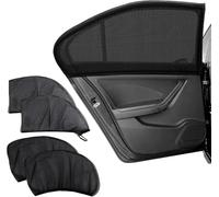 R-timer 4PCS Pare-Soleil Voiture pour Dacia Sandero Stepway 3.GEN 2.Gen 2012-2021 2022 2023 2024 2025, Maille Respirante Protection UV Moustiquaire Bouclier Intimité Bébé Accessoire Auto