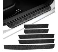 R-timer 5 Pièces Fibre de Carbone Voiture Seuil de Porte pour Nissan Pulsar 2014-2018, Protection Plinthes pour Auto Accessoires de Style de Plinthes