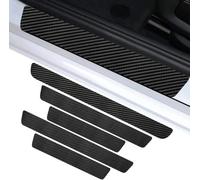 R-timer 5 Pièces Seuils De Porte Voiture pour Polestar 3 2025 2026 | Anti Rayures Imperméable Durable Facile À Nettoyer Texture Fibre De Carbone Forte Adhérence Résistant À Usure Antidérapant