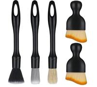 R-timer 5Pcs Brosse de Nettoyage de l'Intérieur de Voiture Pinceau à Poussière pour Mini One Cooper F55 F56 Bj. AB 2013, Doux Pinceau de Détail Climatisation