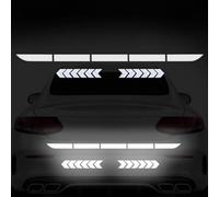 R-timer Autocollants Réfléchissants Coffre de Voiture pour Opel Astra Schrägheck K B16 I 2015-2021, Nuit Réfléchissant Sécurité Décoration,Avertissement et Haute, Étanche,White