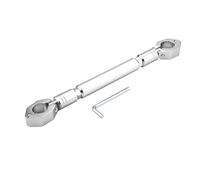 R-timer Barre de Renfort de Guidon Réglable pour Azel Aries 50/Diamond Back/Diamond Back 50/New Soho 125/125cc, Traverse de Support Moto en Matériau Premium,Silver