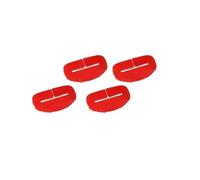 R-timer Housse de Protection en 4 Pièces pour Boucles pour Fiat 500 2014-2023, Protection pour Verrou de Ceinture de Sécurité, Pièces Intérieures Anti-Rayures pour Voiture,Red