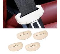 R-timer Housse de Protection en 4 Pièces pour Boucles pour Ford Eco Sport 2014-2024, Protection pour Verrou de Ceinture de Sécurité, Pièces Intérieures Anti-Rayures pour Voiture,White