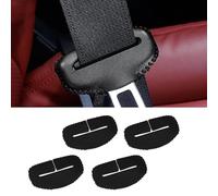 R-timer Housse de Protection en 4 Pièces pour Boucles pour Skoda Kodiaq (7 Seats) 2017-2024, Protection pour Verrou de Ceinture de Sécurité, Pièces Intérieures Anti-Rayures pour Voiture,Black