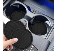 R-timer Lot de 2 sous-Verres de Voiture pour Ford Explorer EV SUV 2024, Insert en Silicone pour Porte-gobelet, Accessoire Intérieur de Voiture, Noir