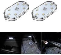 R-timer Plafonnier LED Voiture pour BMW 3er E90 E91 M-Tech 2005-2008, Lampe de Lecture Tactile Magnétique Éclairage Intérieur Fixation Velcro Accessoires,2pcs Mag