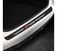 R-timer Protection de Pare-Chocs Arrière Fibre de Carbone pour Ford Focus Estate 4 (IV) HP I 2018-2025, Plaque Seuil de Coffre Film Protection Seuil de Coffre, Film Autocollant