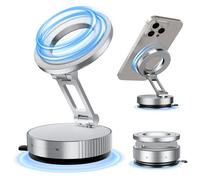 R-timer Support Téléphone Voiture Magnétique Ventouse pour Abarth 500 500e 500C 595 600e 124 Spider Punto Evo Grande Punto, Porte Telephone Voiture Réglable à 360° Magnetique Pliable,White