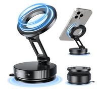 R-timer Support Téléphone Voiture Magnétique Ventouse pour Chrysler 200 300 300C PT Cruiser Voyager Pacifica, Porte Telephone Voiture Réglable à 360° Magnetique Pliable,Bla-CK