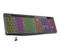 R Type, Clavier Sans Fil Silencieux Rechargeable, Touches Ergonomiques Rétroéclairées, Layout Azerty Français, Autonomie Longue Duré