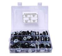 R - Type Rubber Padded Hose Clamps 50pcs | Protected Against Corrosive Elements & Sunlight Protected for Secure Wire & Cable Management | 6mm / 8mm / 10mm / 13mm / 16mm Sizes |