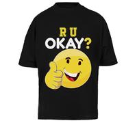R U Okay are You Okay Event T-Shirt Oversize Unisexe Noir Baggy Tee
