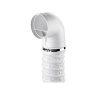 Naber R Lot de urx Flow 125 umlenk 90 ° avec Flex Tuyau, blanc, 500 mm