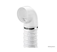 R-Urx Flux 150 Déflecteur 90° Avec Tuyau Flexible, Élément, Blanc, L 100