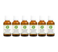 R V Essential Coffret ensemble 6 huile essentielles menthe poivrée lavande eucalyptus citronnelle orange romarin 100% Pur Naturel Pour l'aromathérapie spa peau cheveux bougies diffuseur 15ml (0.507oz)
