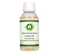 R V Essential Graine de coton pur porteur Huile 100ml (3.38oz) - Gossypium Spp (100% Pur et naturelle pressée à froid) Pure Cotton Seed Carrier Oil