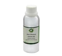 R V Essential Pur porteur moutarde Huile 300ml (10oz) - Brassica juncea (100% Pur et naturelle pressée à froid) Pure Mustard Carrier Oil