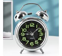 R?veil ? Double cloche super puissant, avec veilleuse, d?coration de maison, royaume-uni