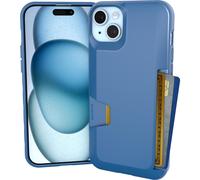 r Vol. 1 [Slim + Protective] Porte-carte de crdit - Drop Tested Hidden Card Slot Cover Compatible avec Apple iPhone 15 Plus - Blues on the Green