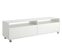 R110 Sideboard Müller Möbelfabrikation - QUICK SHIP RAL 9003 blanc de sécurité - roulettes transparent - MUELLER MOEBELF R110 WEIS TRAN