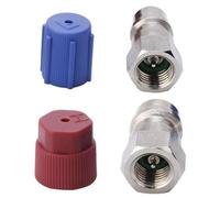 R12 To R134A Adapter Kit - Quick Connector Coupler Set, 1/4 Inch To 7/16-20 UNF Conversion Fitting, Automotive Air Conditioning Service Tool | Vehicle Cooling Maintenance, Refrigerant Charging Support
