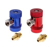 R1234yf Adaptateur de connecteur rapide de climatisation Ensemble coupleur Ensemble Auto A/C Manifold Gauge Basse Haute Pression pour Land Rover pour Bentley
