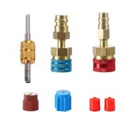R1234YF Connecteur de raccord pour conditionneur de voiture Charge AC R1234YF Coupleurs rapides R1234YF Set de conversion R134A Coupleur rapide en cuivre pour climatisation de voiture