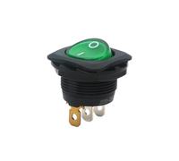 R13-135B STSP rocker switch/ON-OFF 3pins with Green NEON lighter/250V 10A 125V 16A /Amplifier power switch NWPNLXEA