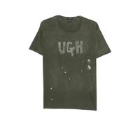 R13 - Graphic Round Neck T-shirt - Homme - Tops - Vert - Taille: M